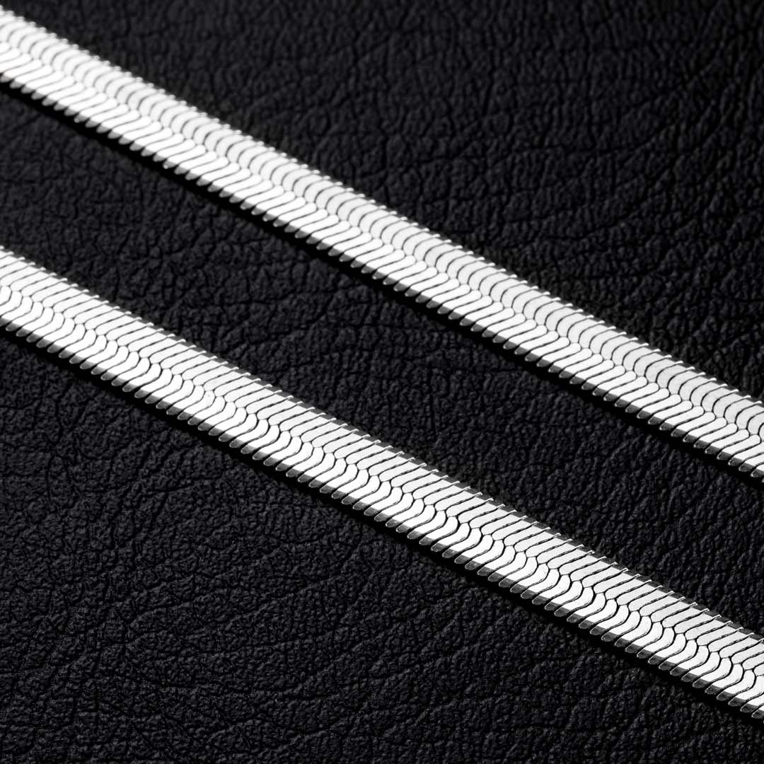 6mm Herringbone Chain Bold Statement Style With Street Luxury - Image 6