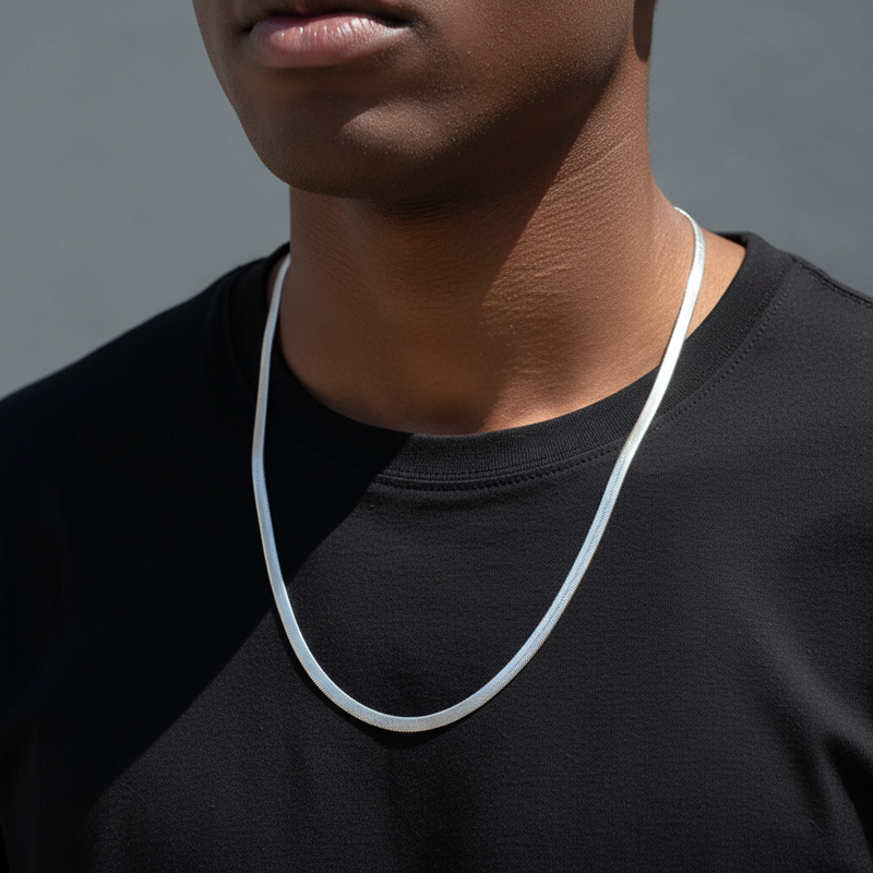 6mm Herringbone Chain Bold Statement Style With Street Luxury