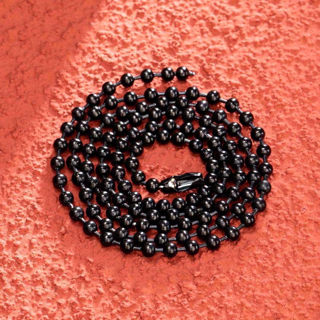 3mm Steel Bead Chain In Black Gold Gold With Bold Statement Appeal - Image 3