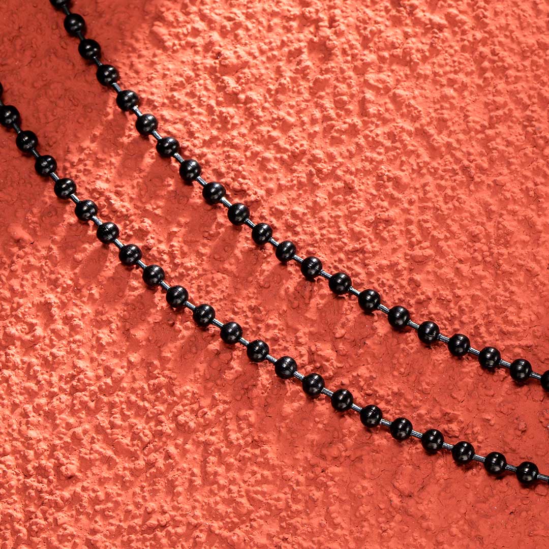 3mm Steel Bead Chain In Black Gold Gold With Bold Statement Appeal - Image 4