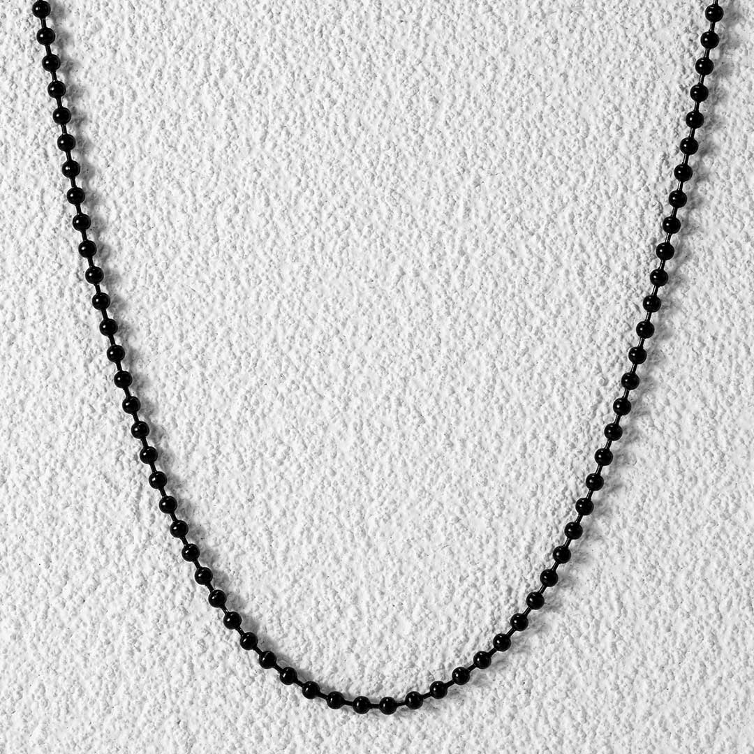 3mm Steel Bead Chain In Black Gold Gold With Bold Statement Appeal