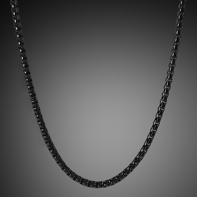 5mm Round Box Chain In Black Gold Gold With Bold Statement Appeal - Image 3