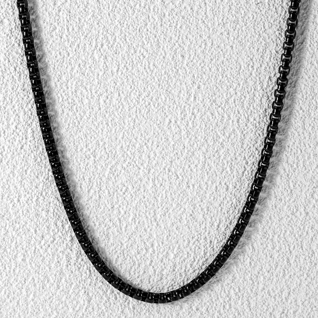 5mm Round Box Chain In Black Gold Gold With Bold Statement Appeal - Image 5