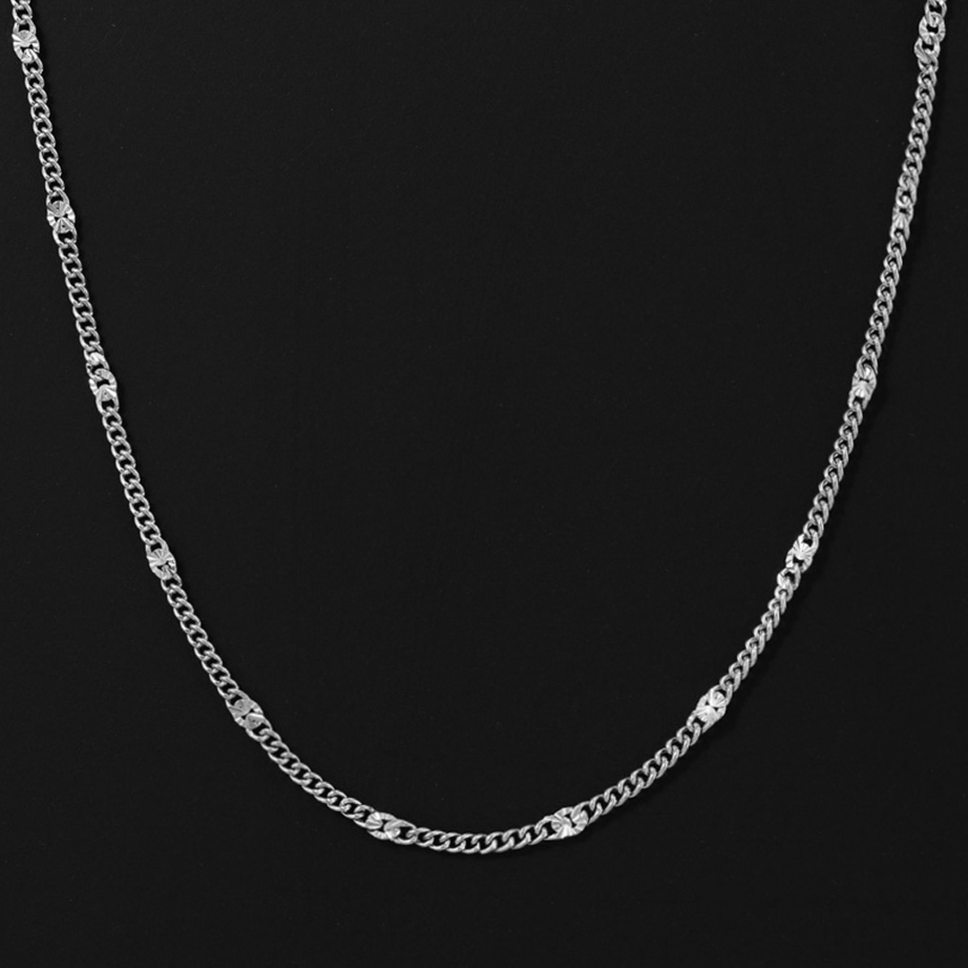 3mm Sunburst Cuban Chain Silver Premium Look Without Heavy Price - Image 3