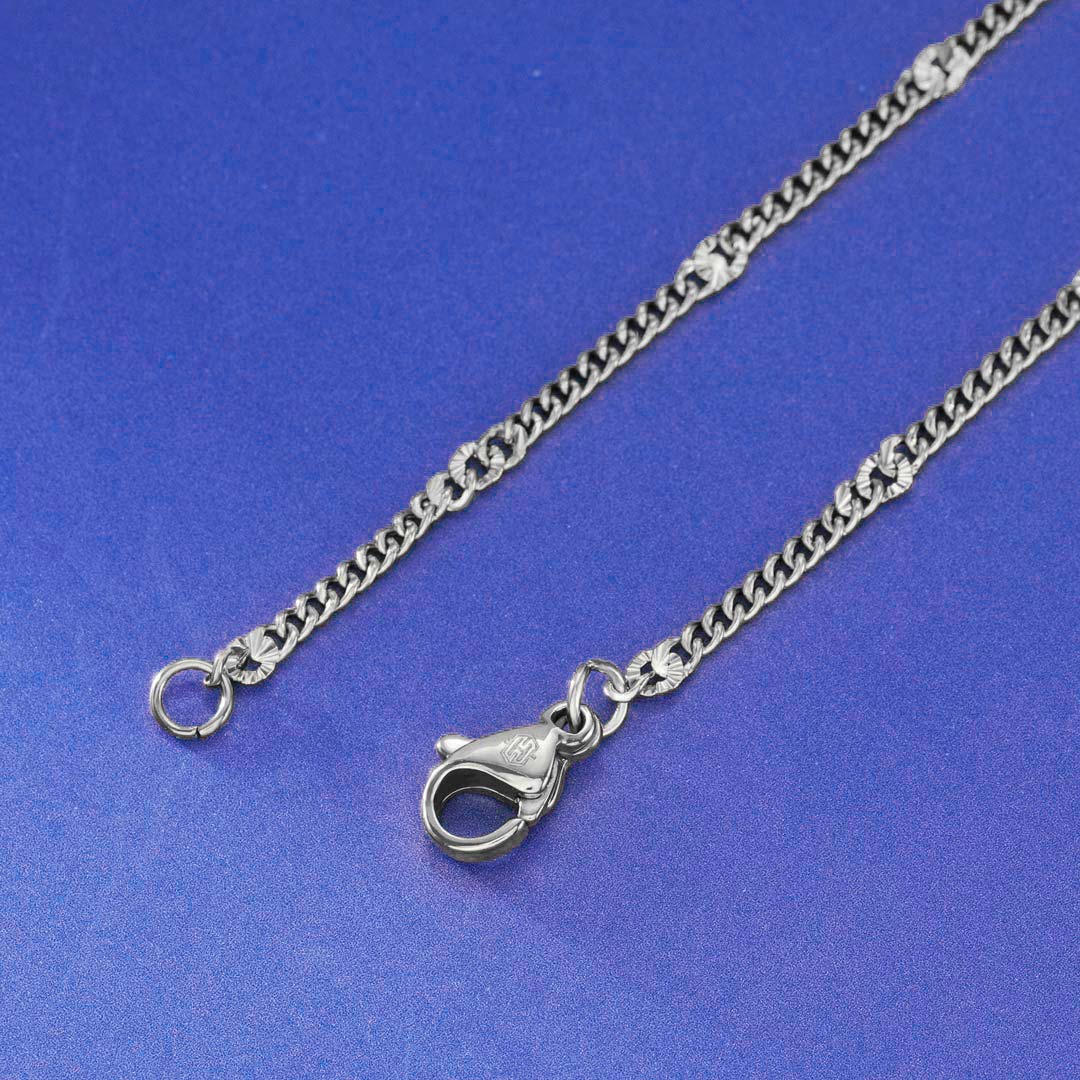 3mm Sunburst Cuban Chain Silver Premium Look Without Heavy Price - Image 4