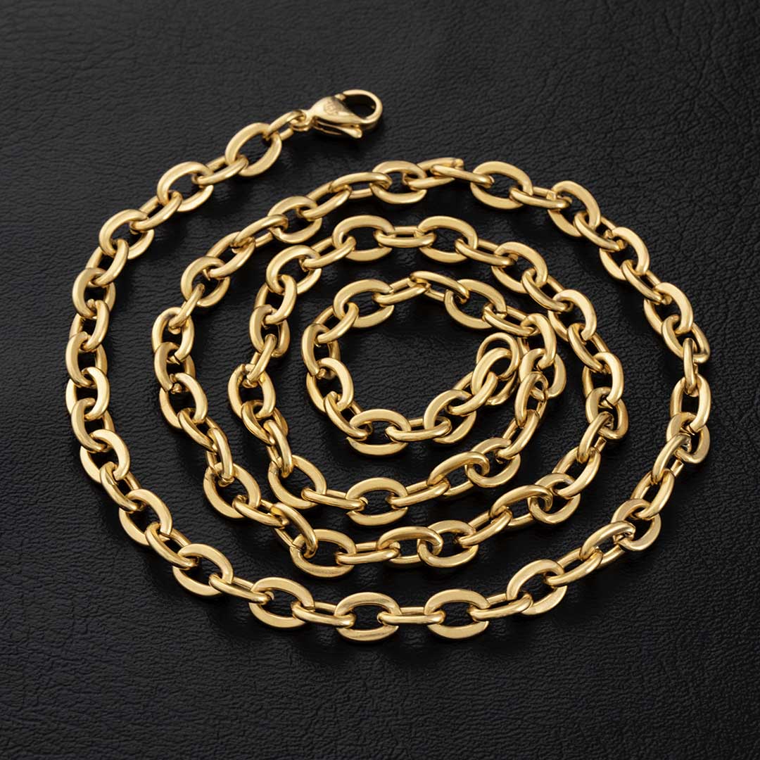 5mm Rolo Chain In Gold Gold Premium Look Without Heavy Price - Image 3