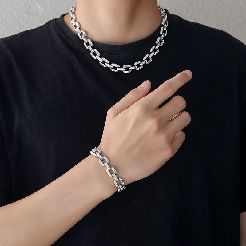 12mm Iced Out Rectangle Chain Gold With Street Luxury Shine - Image 7