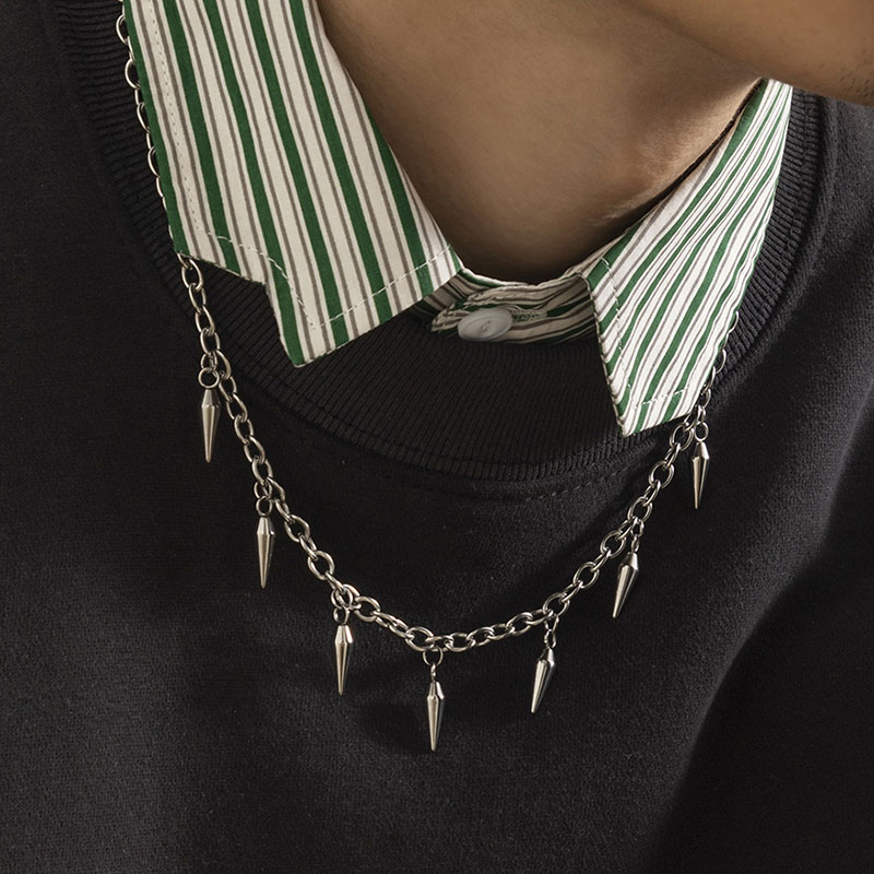 Rivet Titanium Steel Necklace Bold Statement Style With Street Luxury