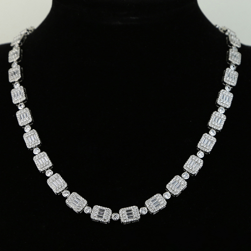 Iced Out 8mm Baguette Cut Necklace Gold With Street Luxury Shine - Image 4