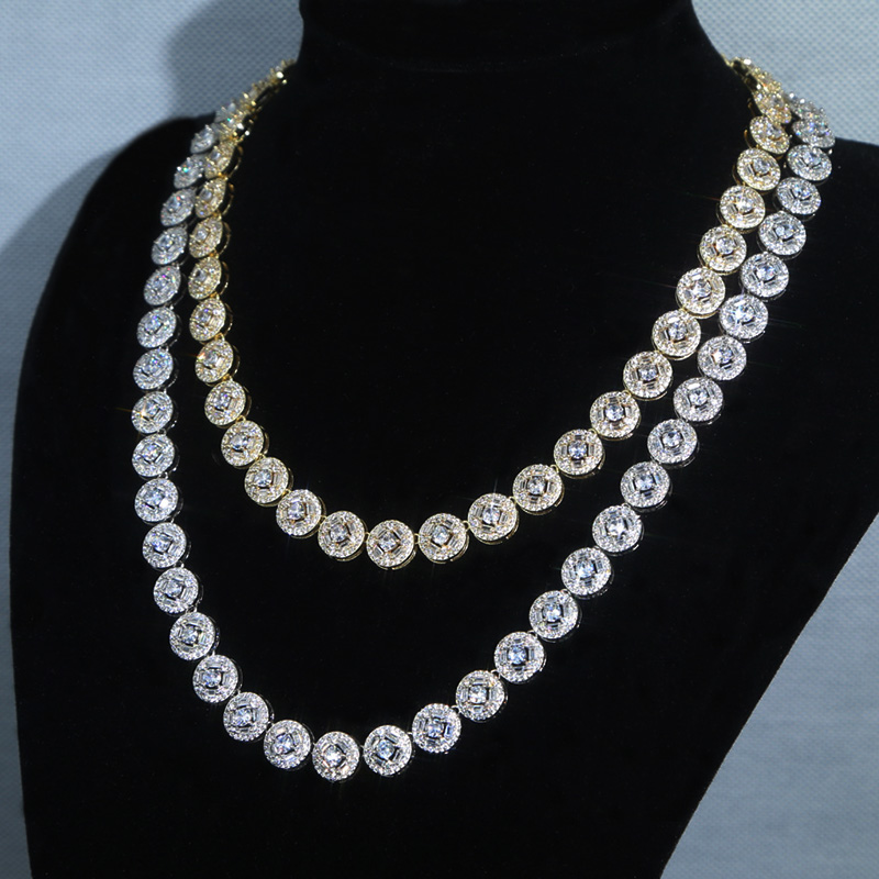 Iced Out 10mm Round Cut Necklace Gold With Street Luxury Shine - Image 3