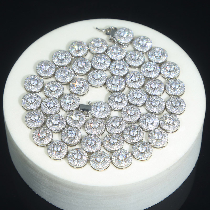 Iced Out 10mm Round Cut Necklace Gold With Street Luxury Shine - Image 5