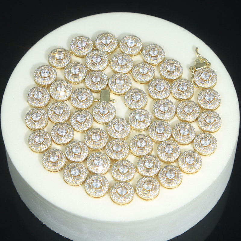 Iced Out 10mm Round Cut Necklace Gold With Street Luxury Shine - Image 6