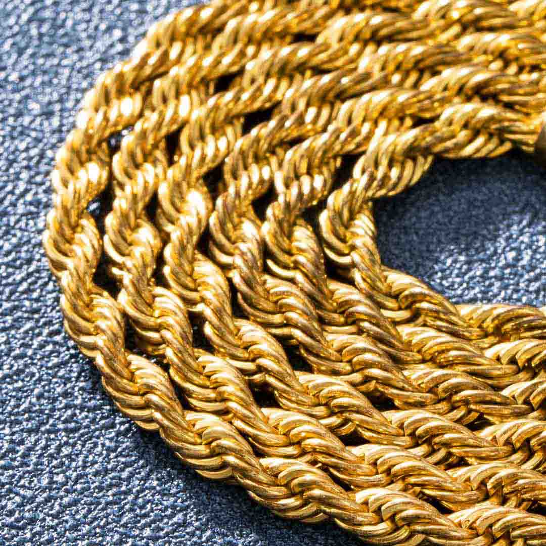 4mm Rope Chain In Gold Gold Premium Look Without Heavy Price - Image 4