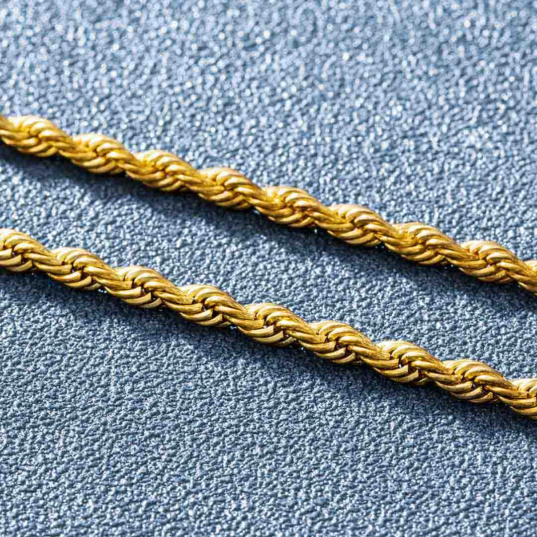 4mm Rope Chain In Gold Gold Premium Look Without Heavy Price - Image 5