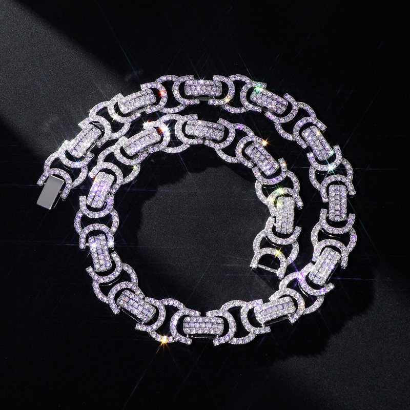 18mm Iced Out Byzantine Chain Gold With Street Luxury Shine - Image 5