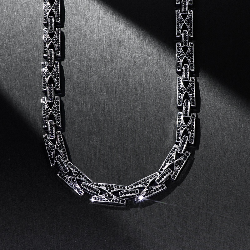 13mm Iced Out Razor Link Chain Gold With Street Luxury Shine