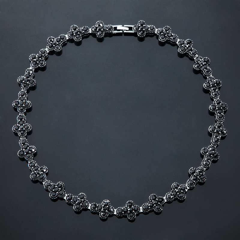 16mm 20 Black Diamonds Cross Chain In Black Gold With Street Luxury Shine - Image 5