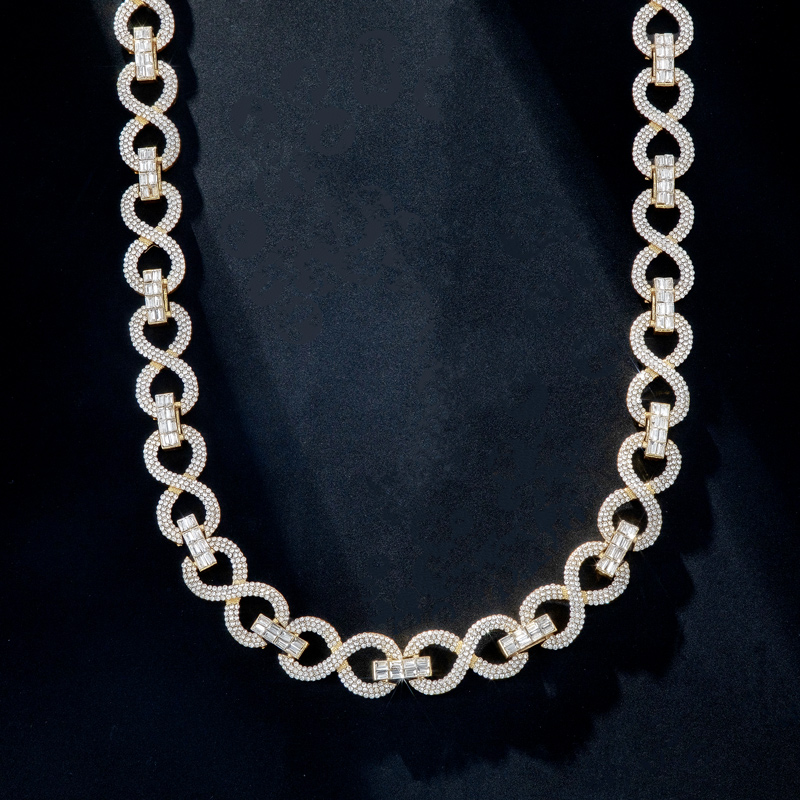 16mm 20 Iced Out Infinity Link Chain In Gold With Street Luxury Shine - Image 5