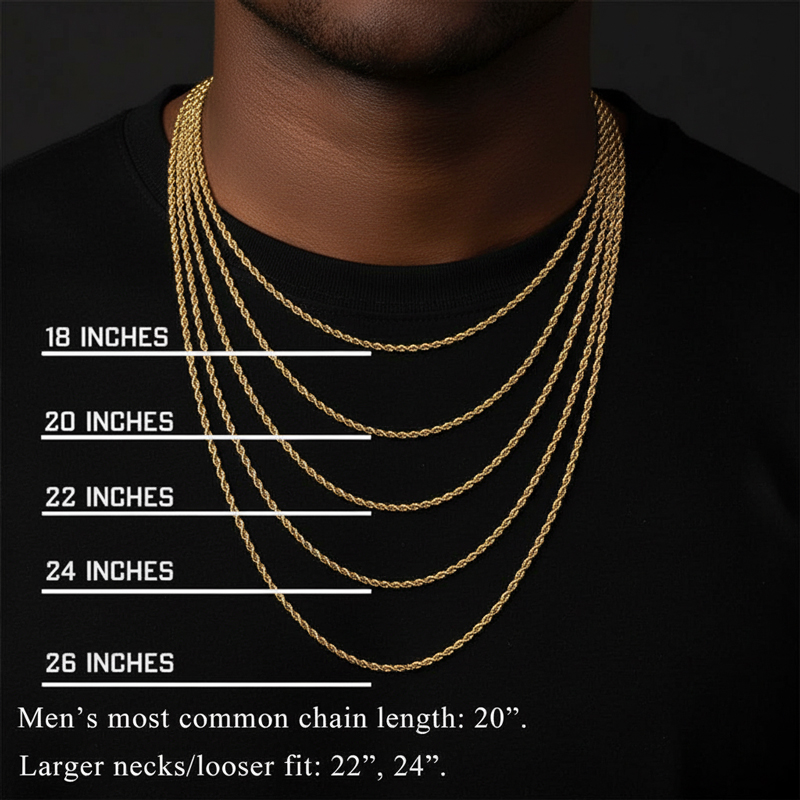 5mm 18k Gold Finish Rope Chain Gold With Bold Statement Appeal - Image 7