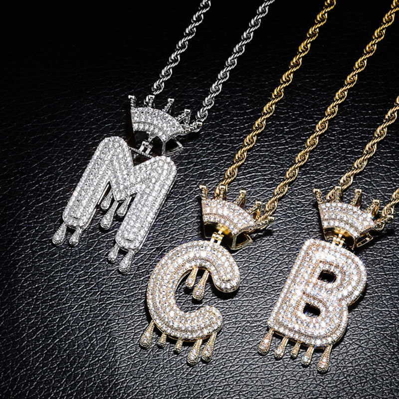 Iced Out Drip Letters Pendant In White Gold With Street Luxury Shine - Image 7