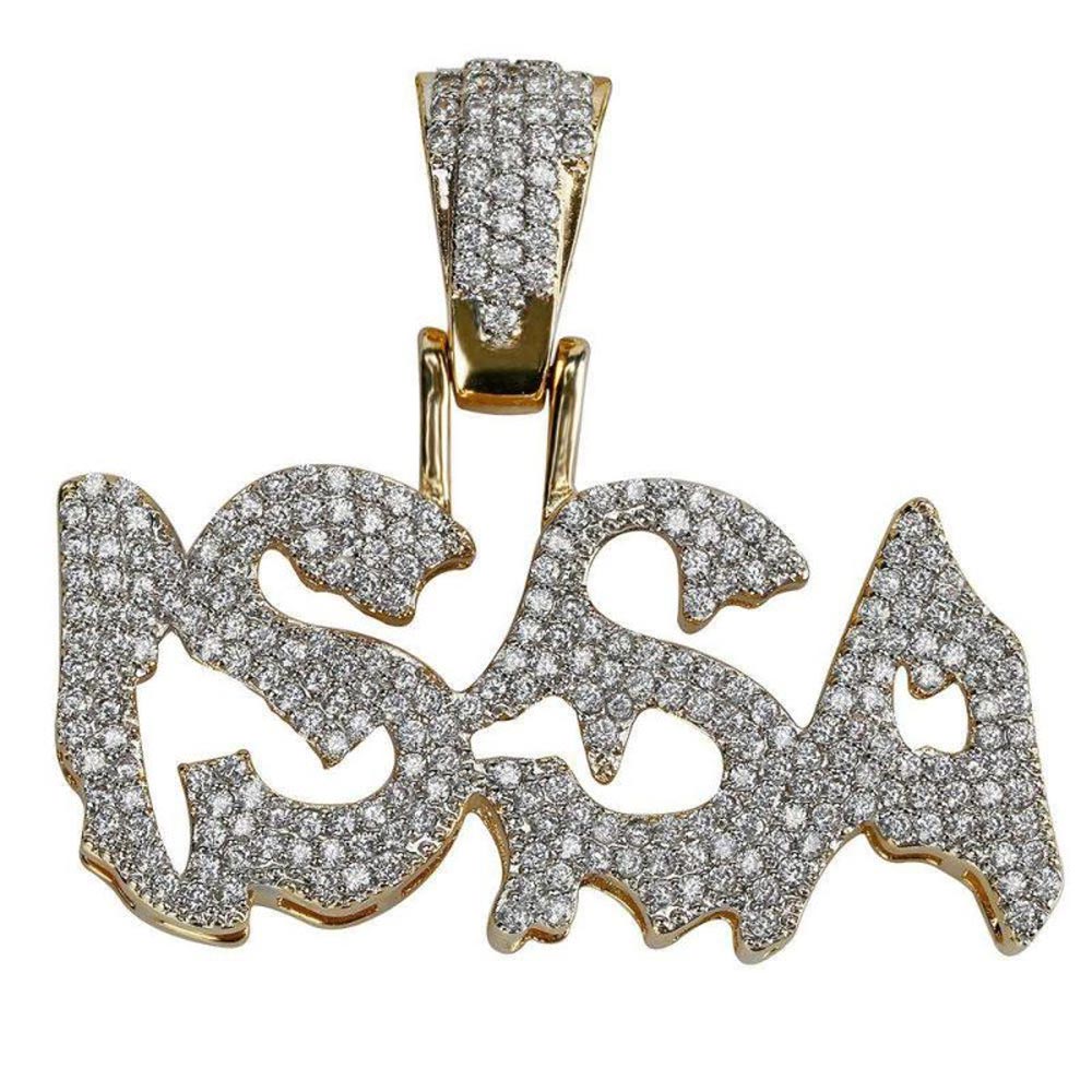 Iced Out Issa Pendant In Gold With Clean Street Luxury Style - Image 3