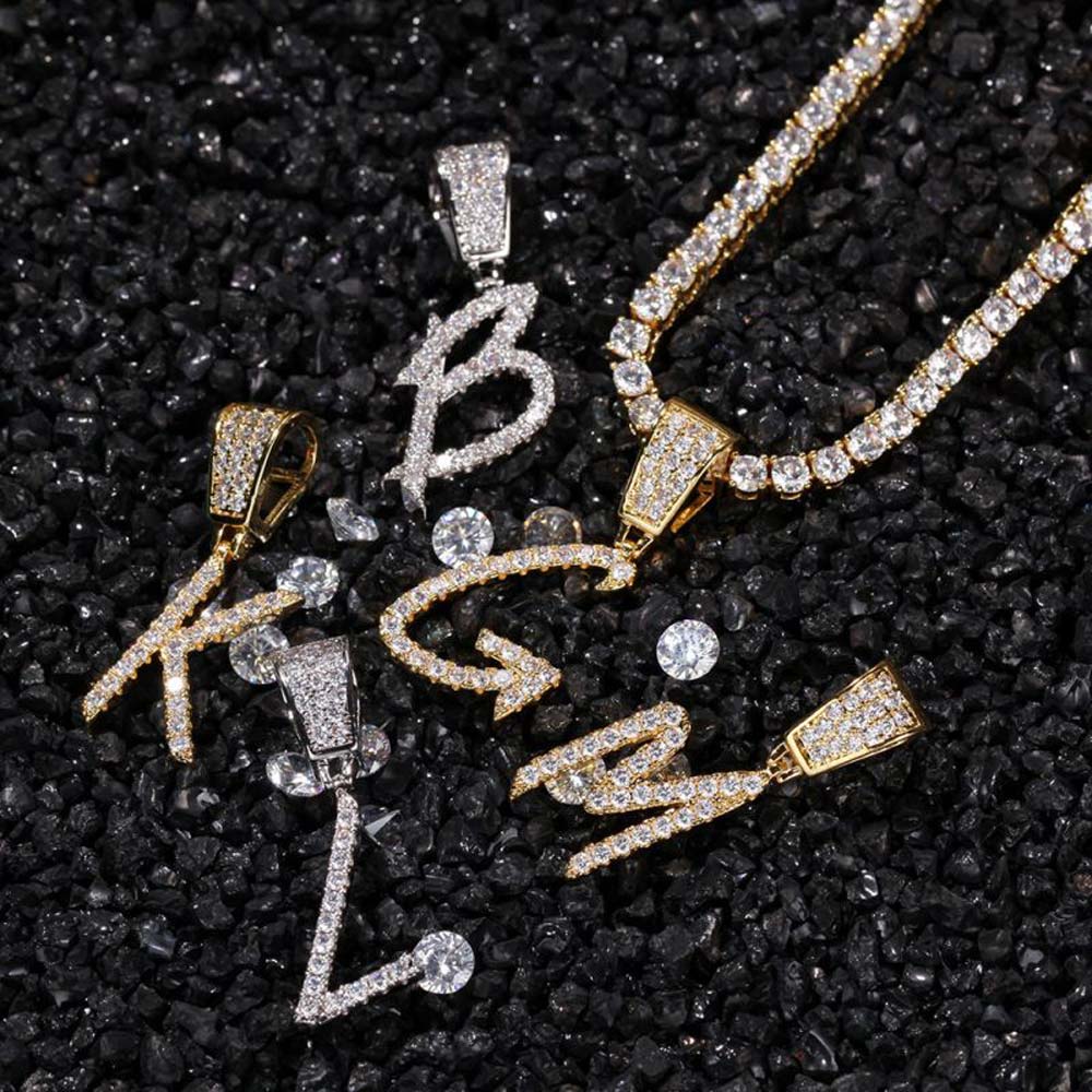 Iced Out 26 Letters Pendant Moissanite With Street Luxury Shine - Image 6