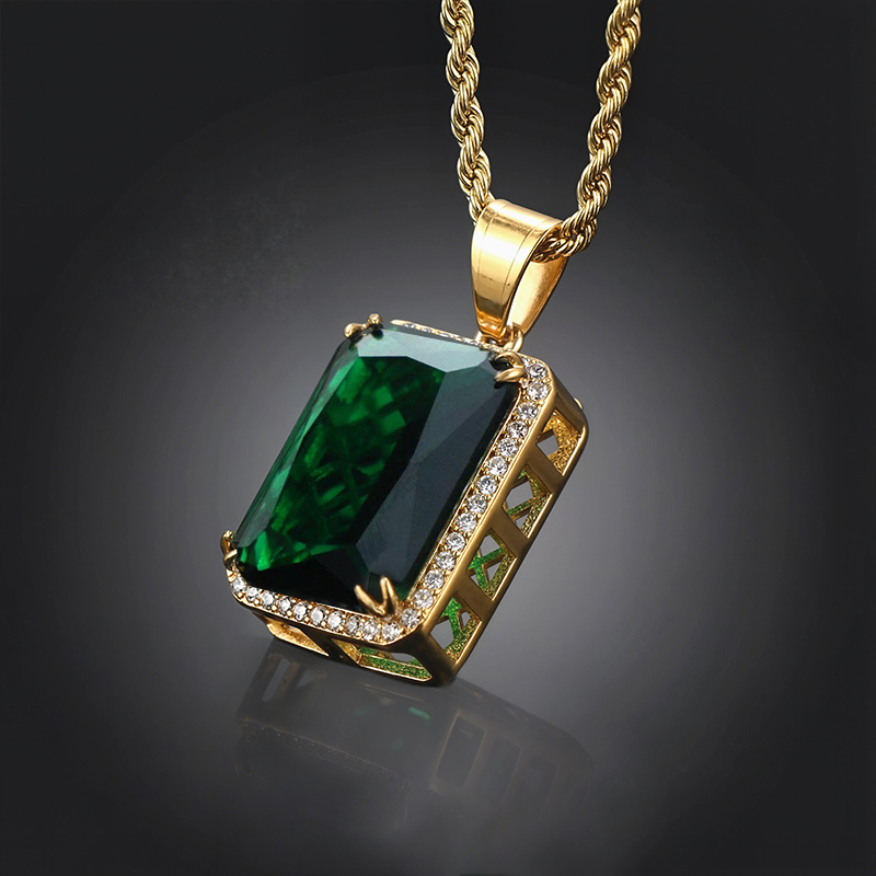 Iced Out Cube Pendant In Gold Gold Shine With Street Luxury - Image 5