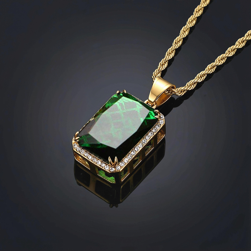 Iced Out Cube Pendant In Gold Gold Shine With Street Luxury - Image 8