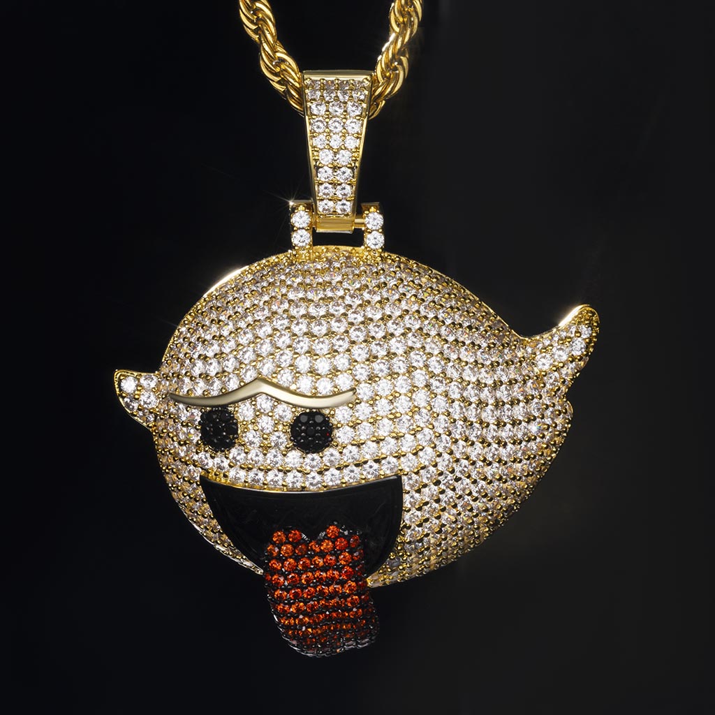 Flying Ghost Pendant In Gold Gold With Bold Statement Appeal