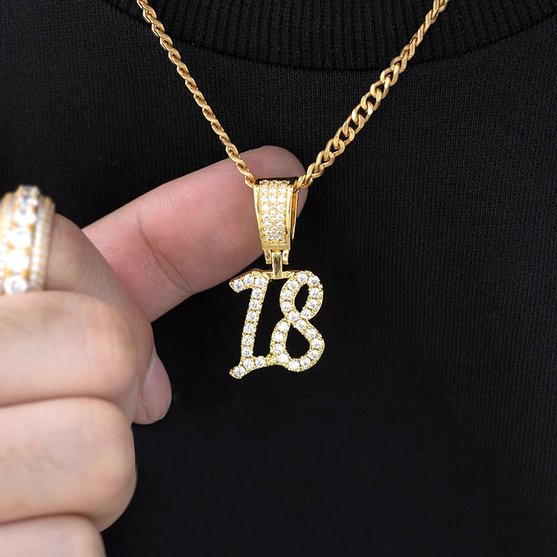 Brush Font Custom Letter Pendant In Gold With Street Luxury Shine - Image 4