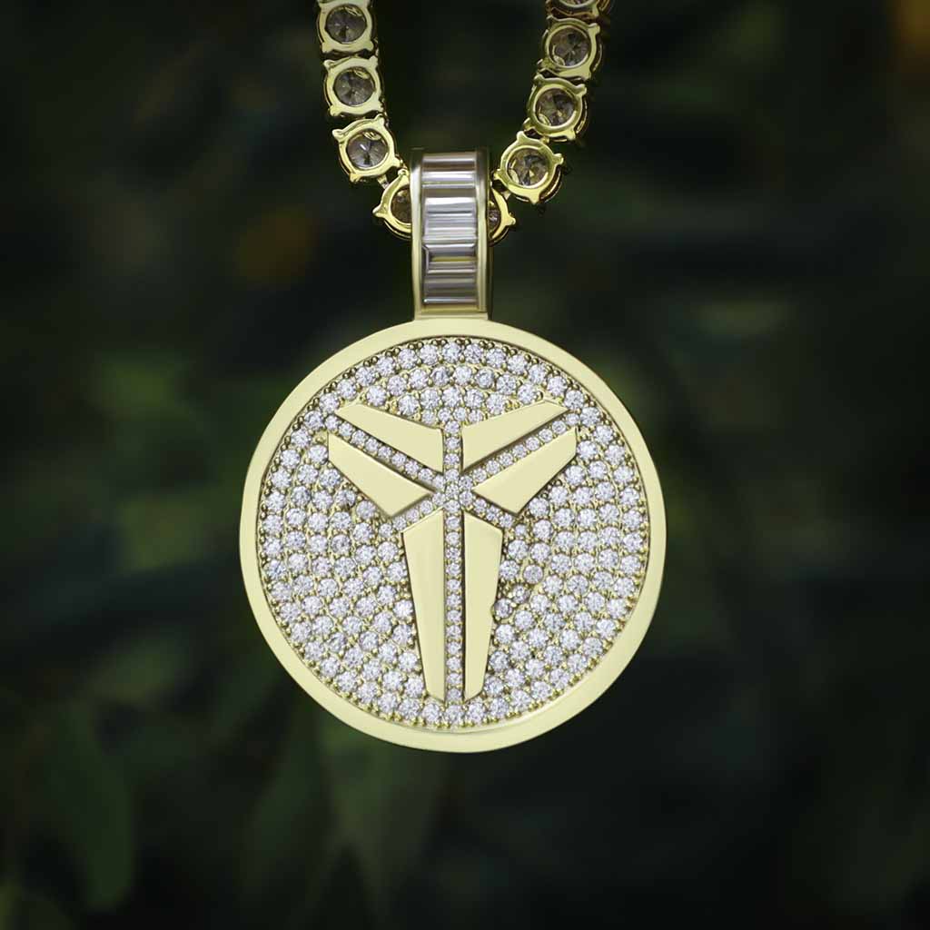 Iced Out Double Side Memorial Pendant Gold With Street Luxury Shine - Image 4