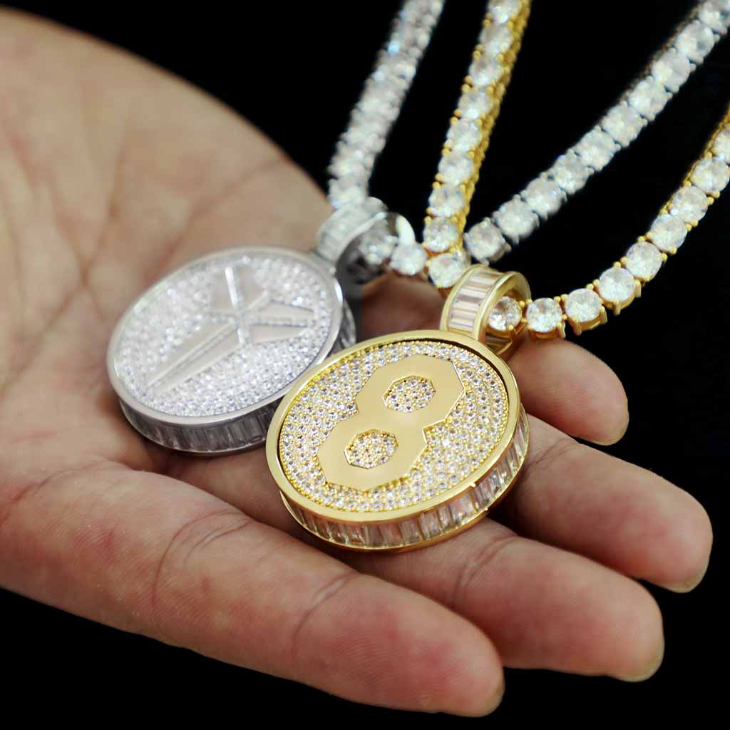 Iced Out Double Side Memorial Pendant Gold With Street Luxury Shine - Image 6