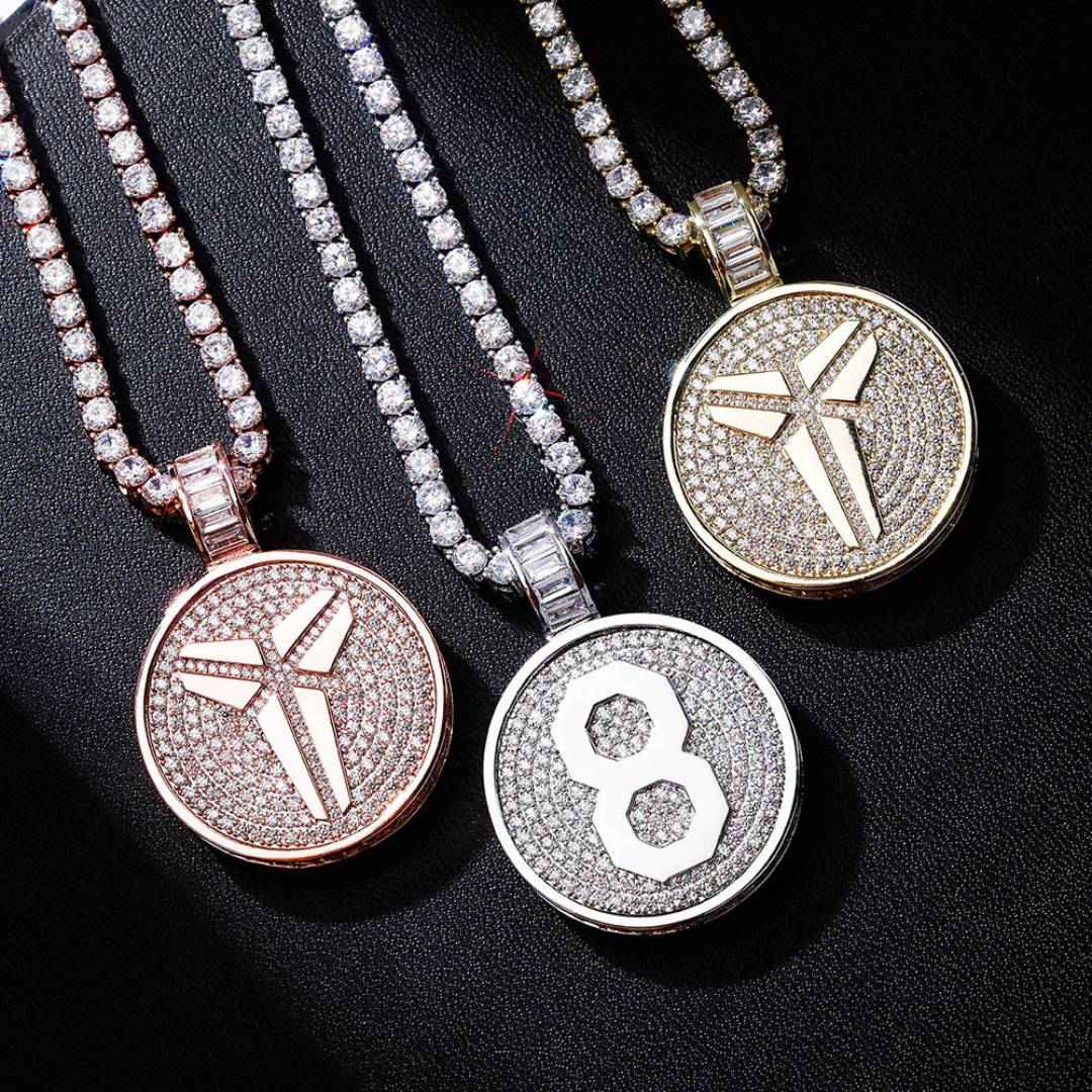 Iced Out Double Side Memorial Pendant Gold With Street Luxury Shine