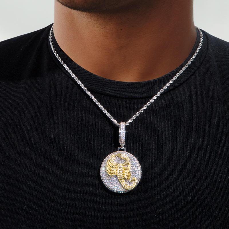 Iced Out Scorpion Pendant In White Gold With Street Luxury Shine - Image 4