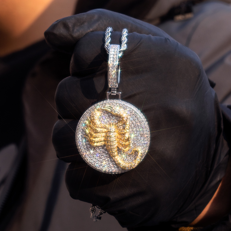 Iced Out Scorpion Pendant In White Gold With Street Luxury Shine - Image 5