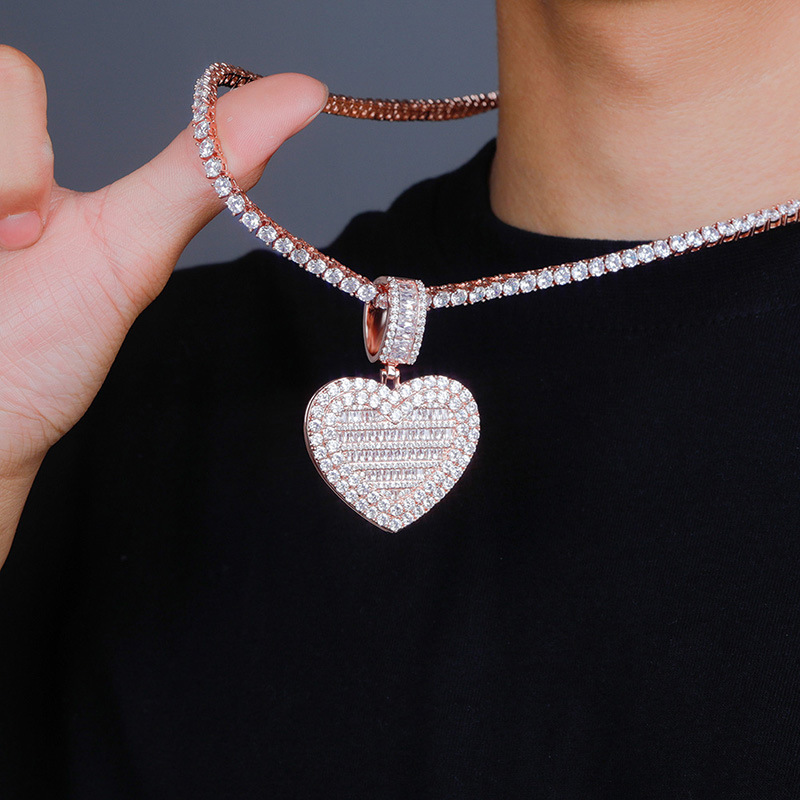Custom Locket Heart Photo Pendant In Rose Gold With Street Luxury Shine - Image 3