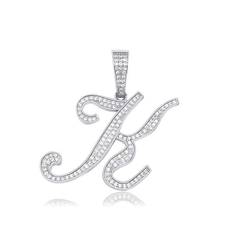 Bold Cursive A To Z Letters Pendant Bold Statement Style With Street Luxury - Image 3