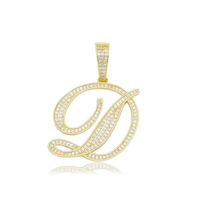 Bold Cursive A To Z Letters Pendant Bold Statement Style With Street Luxury - Image 6