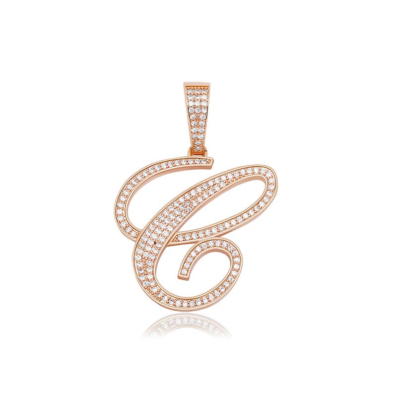 Bold Cursive A To Z Letters Pendant Bold Statement Style With Street Luxury - Image 7