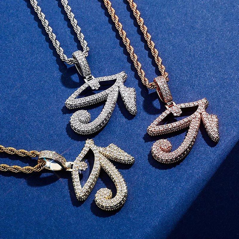 Iced Out Eye Of Horus Pendant Gold With Street Luxury Shine - Image 7
