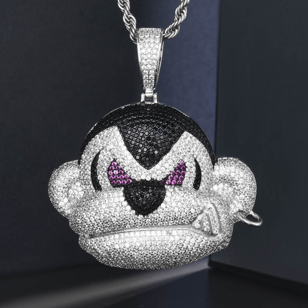 Iced Out Fashion Orangutan Head Pendant Gold With Street Luxury Shine - Image 6