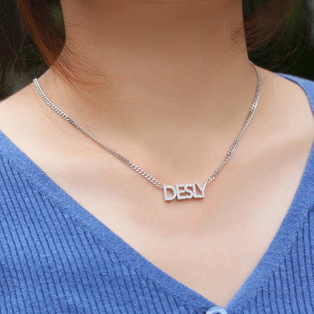 Custom Iced Out Name Necklace With 18 Cuban Chain With Street Luxury Shine - Image 3