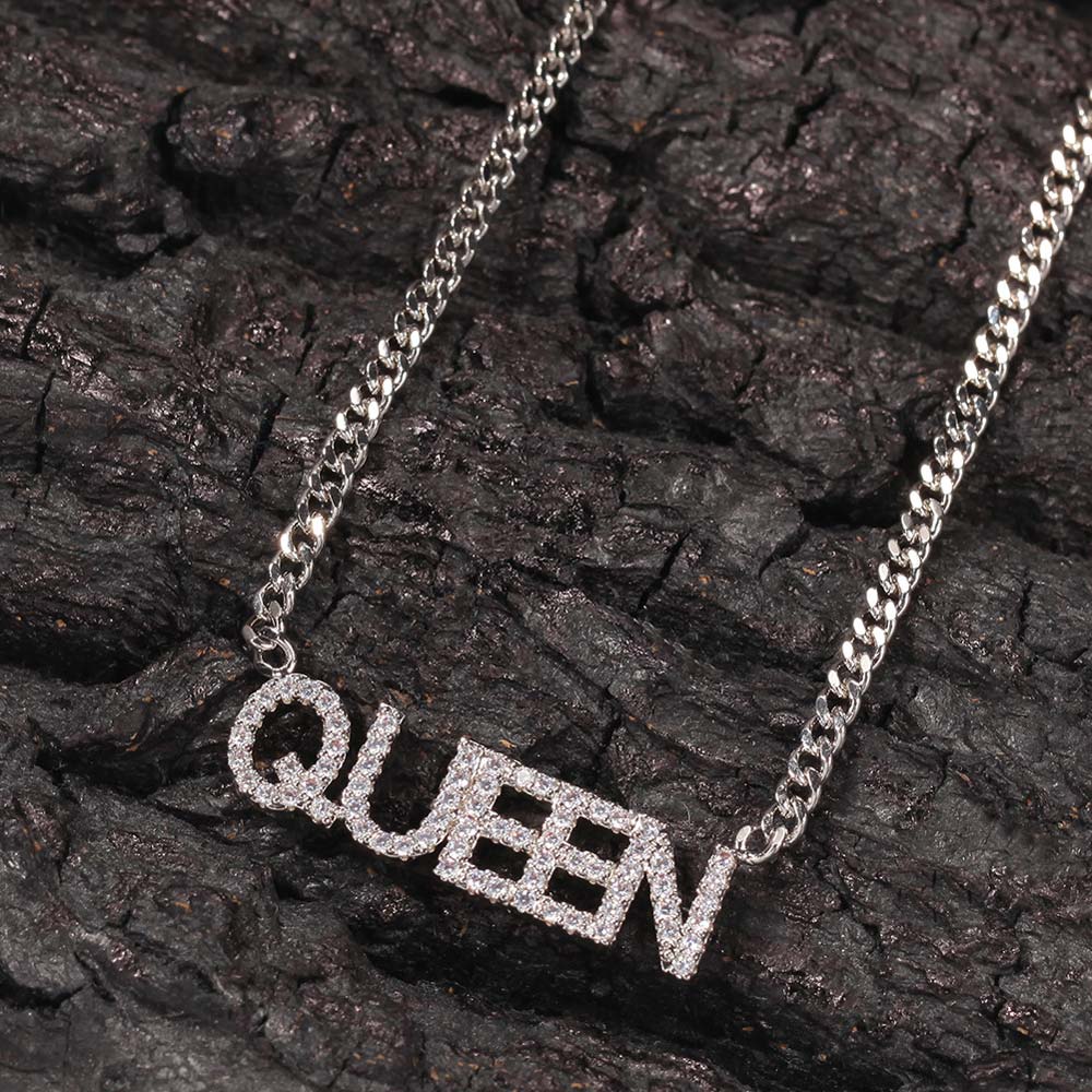 Custom Iced Out Name Necklace With 18 Cuban Chain With Street Luxury Shine