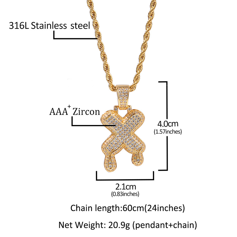 Custom Iced Out Drip Letters Name Pendant In Gold With Street Luxury Shine - Image 3