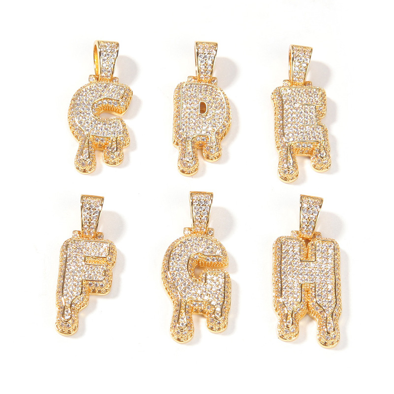 Custom Iced Out Drip Letters Name Pendant In Gold With Street Luxury Shine - Image 4