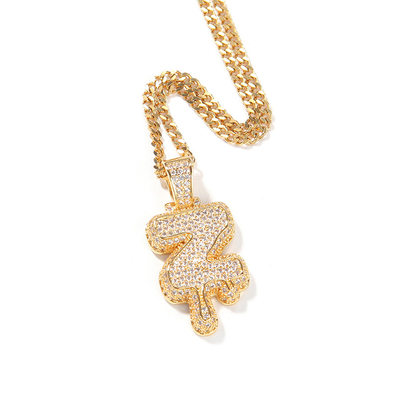 Custom Iced Out Drip Letters Name Pendant In Gold With Street Luxury Shine - Image 6