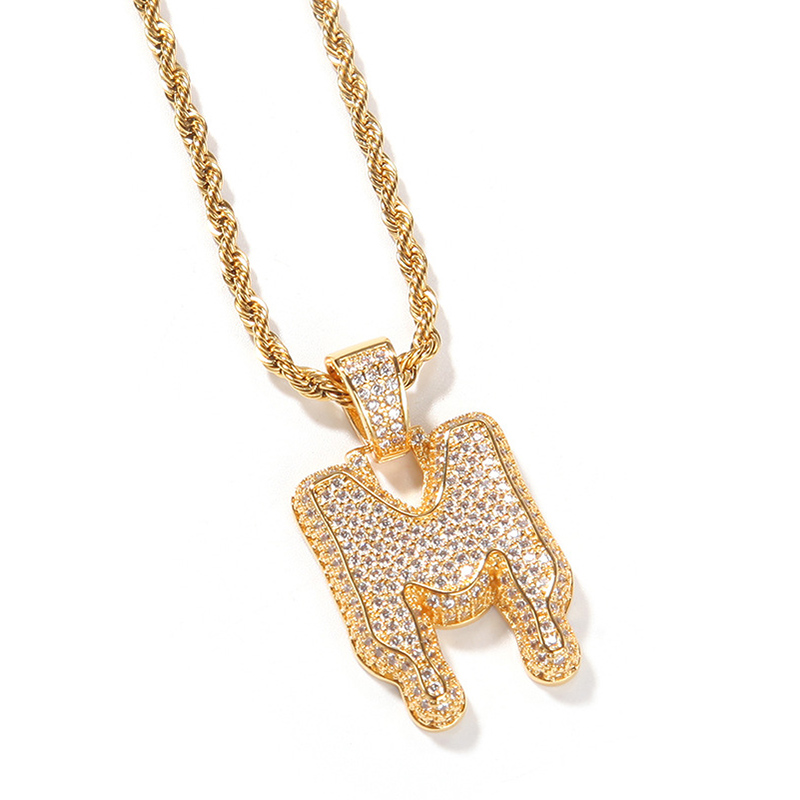 Custom Iced Out Drip Letters Name Pendant In Gold With Street Luxury Shine - Image 7
