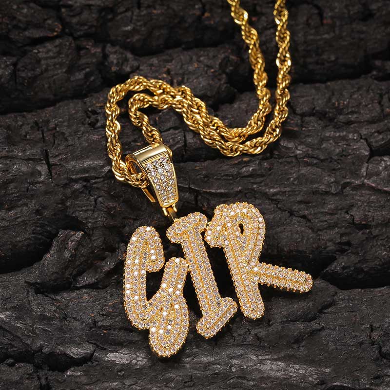 Custom Cursive Name Necklace In Gold Pendant With Street Luxury Shine - Image 4