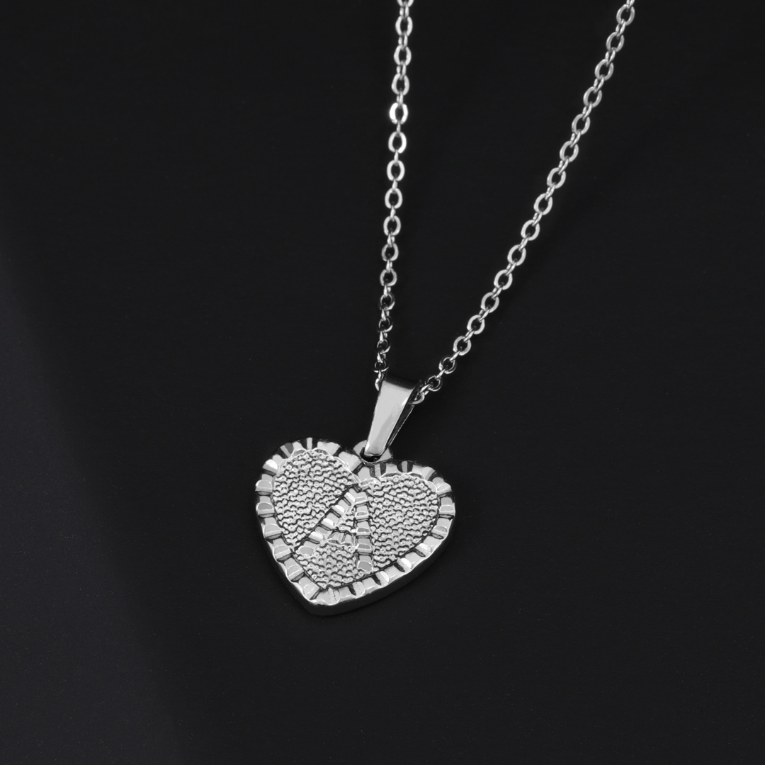 Initial Letter Heart Pendant Bold Statement Style With Street Luxury - Image 3