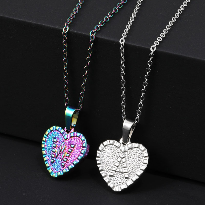 Initial Letter Heart Pendant Bold Statement Style With Street Luxury - Image 4